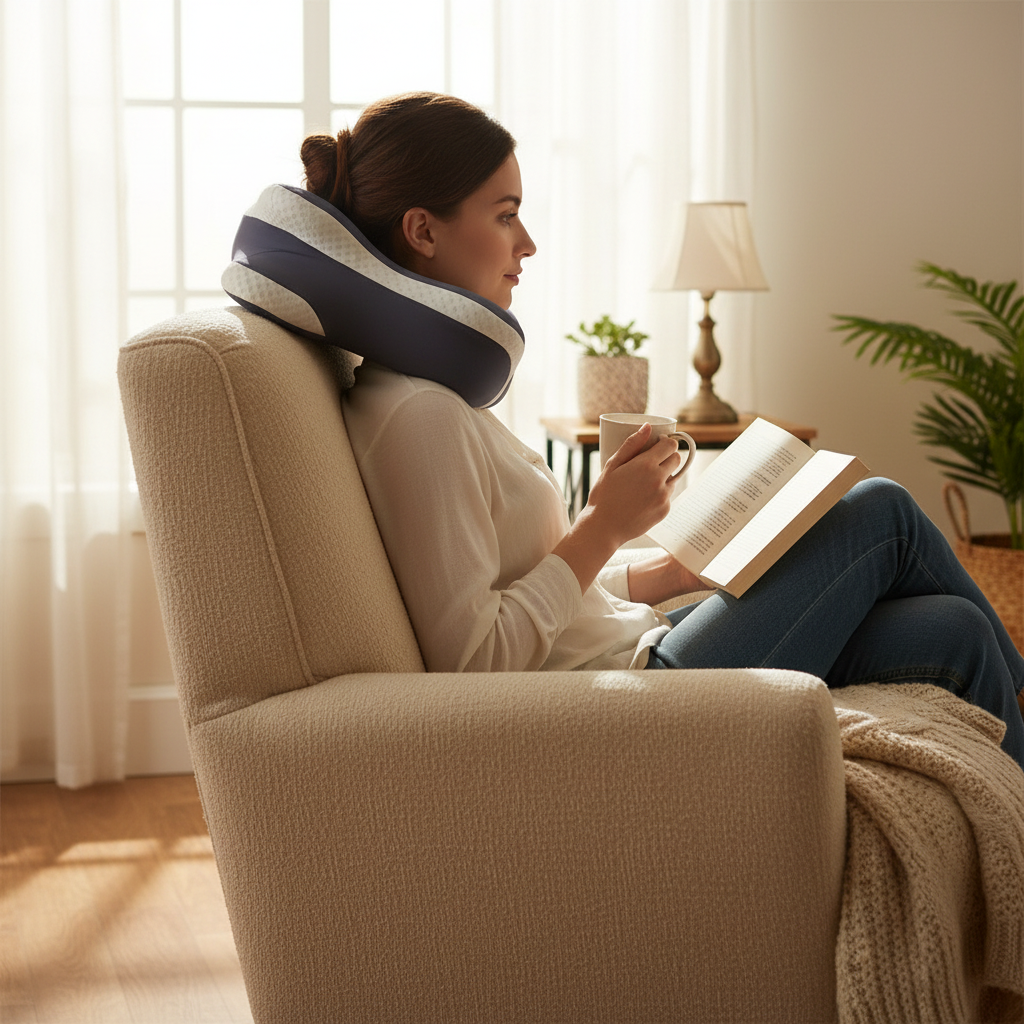 Memory Foam Pillow Cervical Pillow Neck Pain Relief Contour Ergonomic Orthopedic Neck Support for Side Back Stomach Sleeper Gift