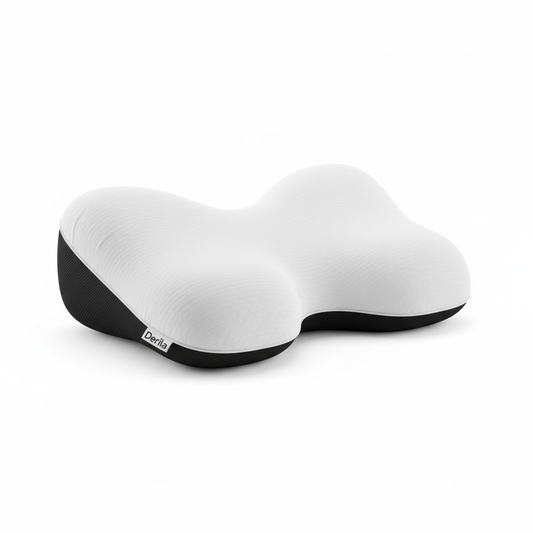 Derila Cervical Neck Pillow for Sleeping - Support Pillow for Back, Stomach, Side Sleeper Contour Memory Foam Pillows for Shoulder Relief, for Women 19.7" x 11.8" x 3.9"